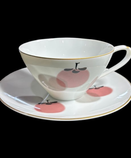 【4客揃】Noritake MINORI カップ&ソーサー 果実 ノリタケ 日本陶器会社 マグカップ 紅茶 コーヒー カップ 茶器 昭和 レトロ アンティーク