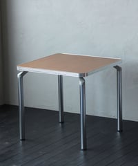 アルミニウムテーブル インテリア 家具 ALUMINUM EDGE TABLE /TEAK(SQUARE)