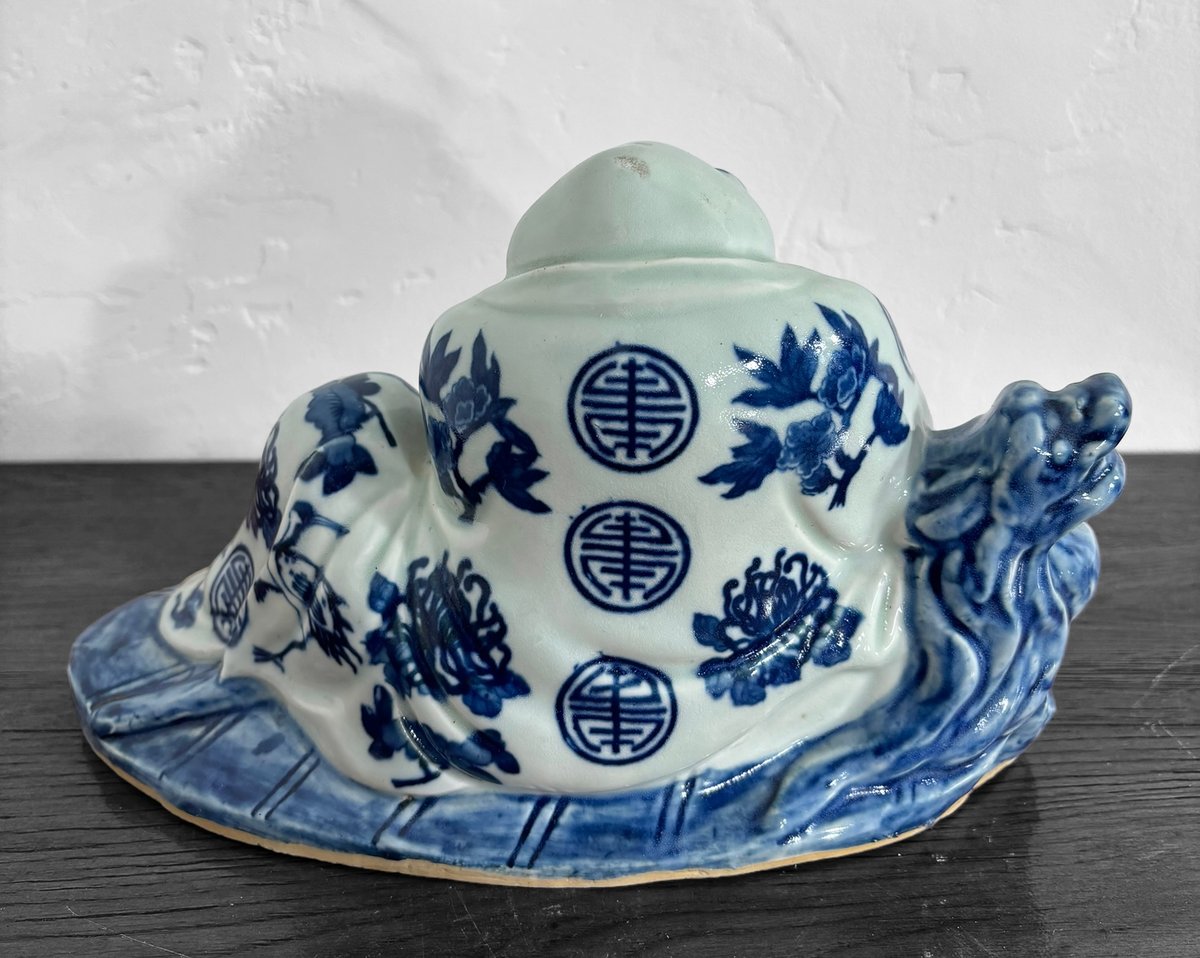七福神 布袋様 座像 染付 中国雑貨 置物 骨董品 | HORIDASHI市 七福神 布袋様 座像 染付 中国雑貨 置物 骨董品 | HORIDASHI市