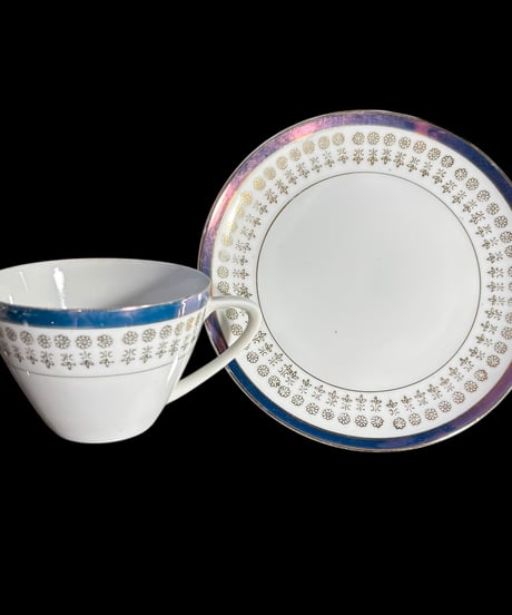 【5客揃】 Maruboku CHINA カップ&ソーサー 金彩 マグカップ 紅茶 コーヒー カップ 茶器 昭和 レトロ アンティーク