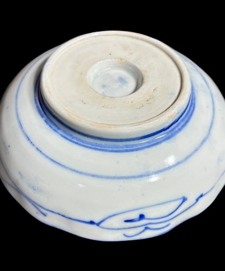 古伊万里 染付 丸皿 [山水風景絵] 中皿 小皿 取り皿 盛り皿 飾り皿 和食器 陶器 骨董品 アンティーク