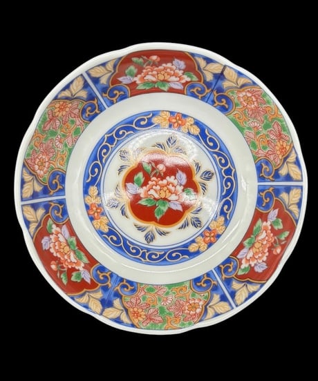 【5客セット】 有田焼 昇龍窯 金彩 色絵 なます皿 染錦 銘々皿 丸皿 飾皿 和食器 伊万里 陶器 時代物 骨董品 アンティーク