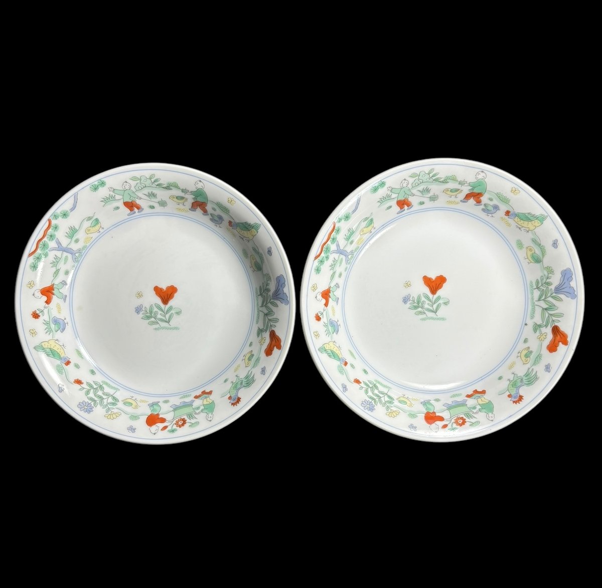 2客セット】大昭和龍峰製 故宮の庭 丸皿 中華 小皿 プレート 中華食器