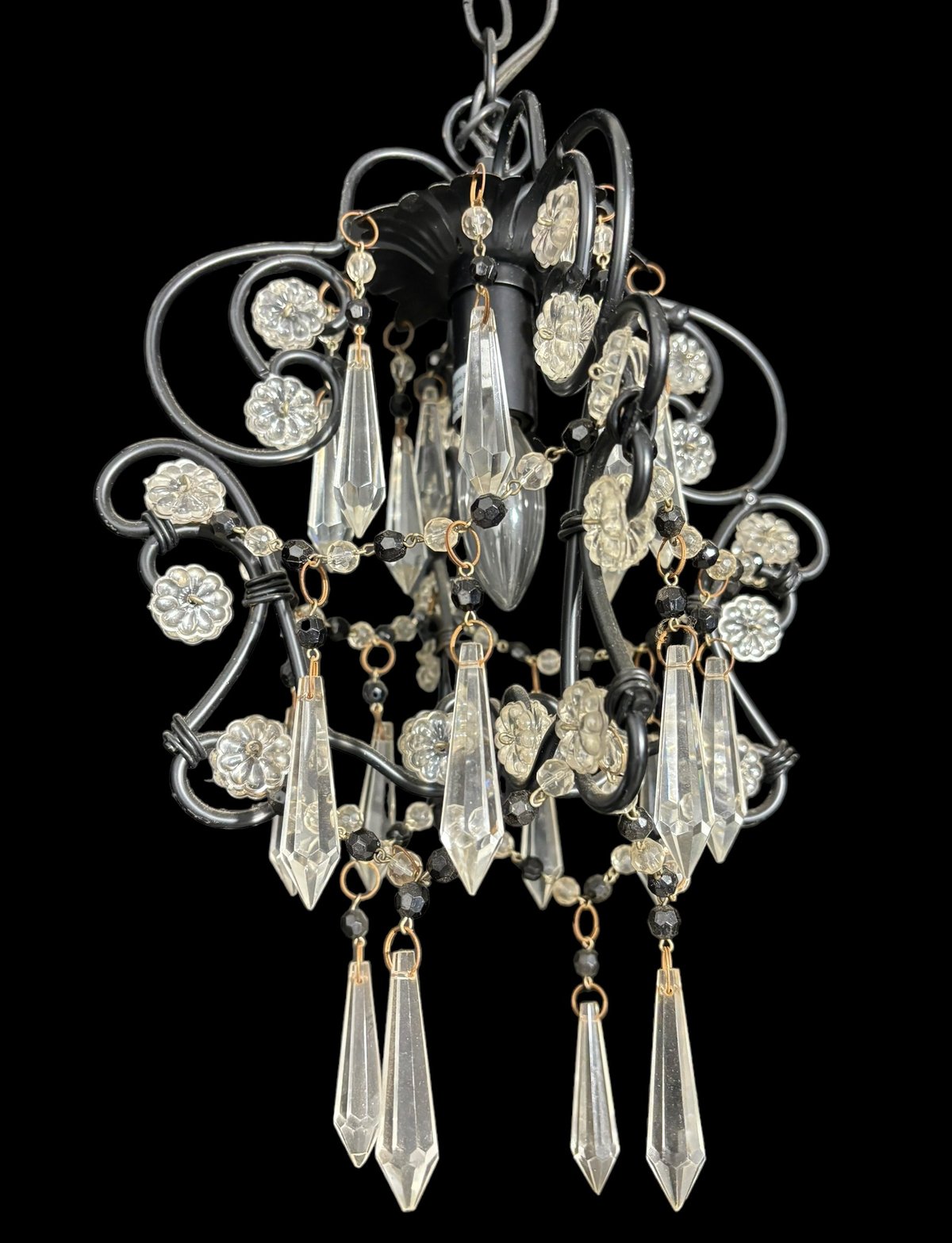 クラシックシャンデリア 1灯 照明 ミニシャンデリア プチ