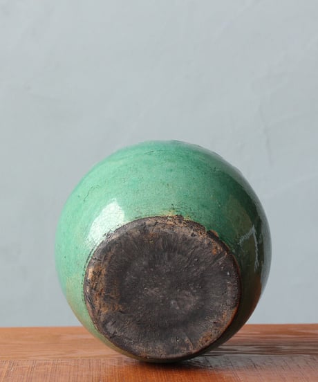 壺 緑 中国雑貨 陶器 骨董品