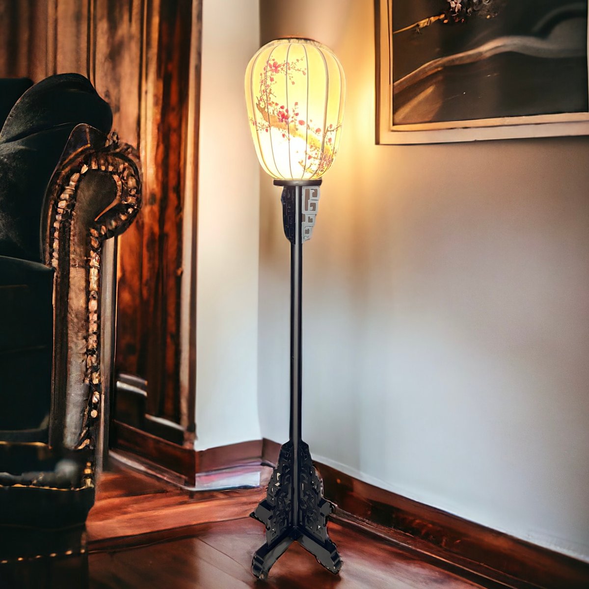 アンティーク 木製 スタンドライト シェードランプ フロアライト 照明器具 アンティーク 木製 スタンドライト シェードランプ フロアライト 照明