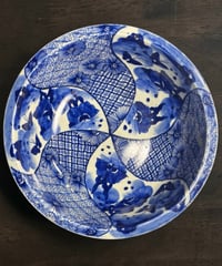 大清康熙年製 色絵【龍 雲 花 草】大皿 丸皿 中国美術 盛り皿 飾り皿