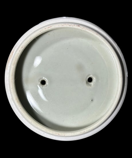 壺 蓋付き [ライオン] 同治年製 中国雑貨 赤絵 フラワーベース 花瓶 花入れ 丸壺 花器 陶器 中国 シノワズリ 古美術 骨董品 アンティーク