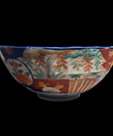 【現品限り!!】伊万里 大鉢 [草花文] 赤絵 色絵 大皿 丸皿 鉢 盛り皿 飾り皿 古伊万里 古美術 和食器 骨董品 アンティーク