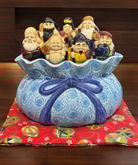 吉祥 七福神 置物 金属製 毘沙門天 弁財天 福禄寿 寿老人 布袋 恵比寿