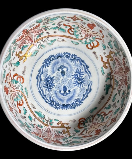【現品限り!!】伊万里 大鉢 [草花文] 金彩 赤絵 色絵 鉢 丸皿 盛り皿 飾り皿 古伊万里 古美術 明治 和食器 骨董品 アンティーク