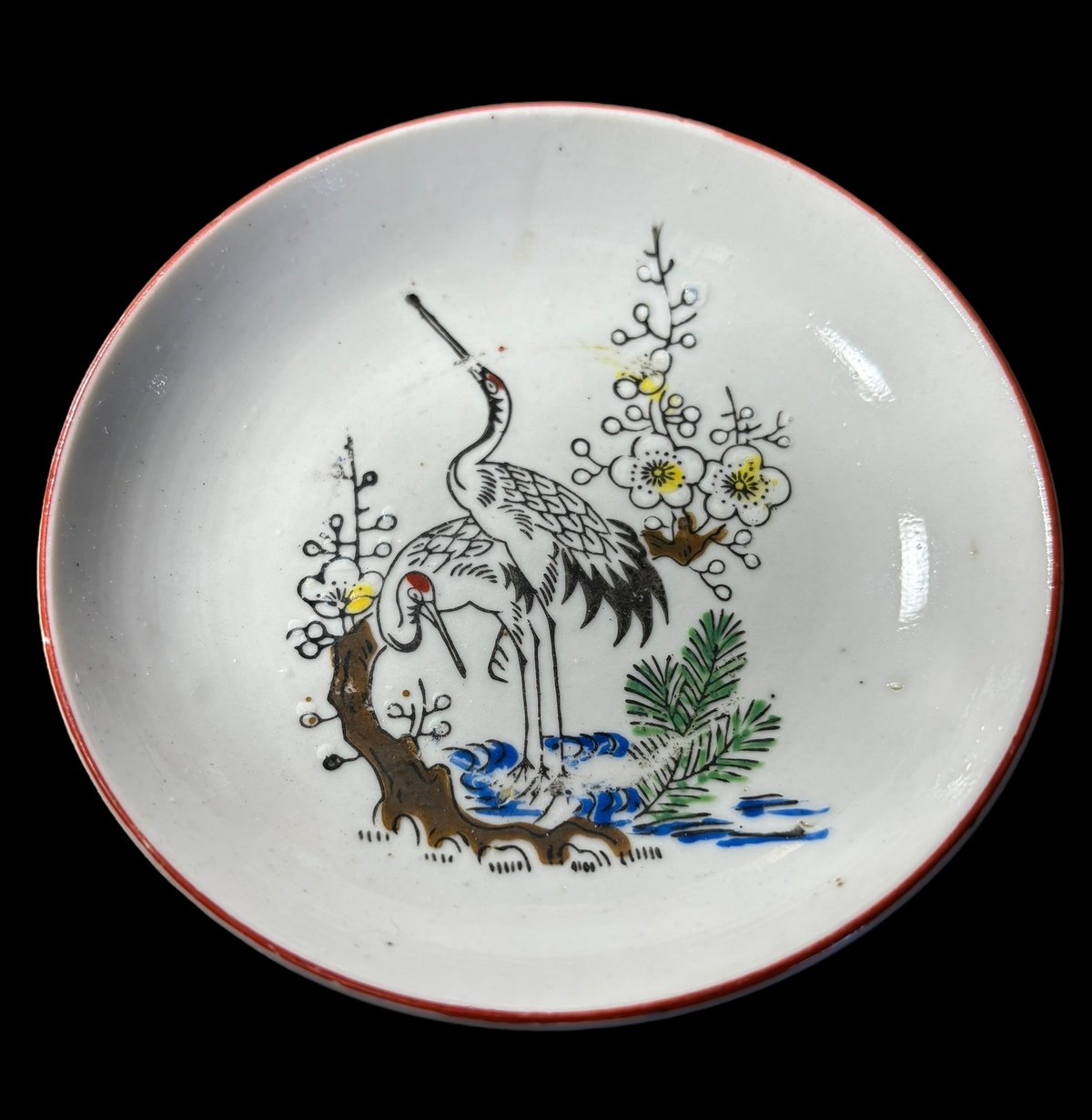 SORA 明治時代の錦手大猪口、色付小皿、金彩色絵小皿各