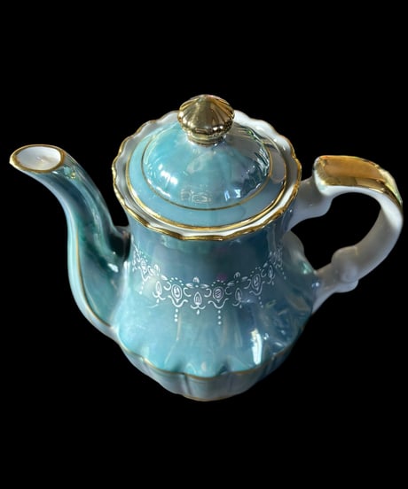 グローリー ラスターティーポット チャイナポット 潤喫茶 洋食器 食器 茶器 昭和 レトロ 骨董品 アンティーク