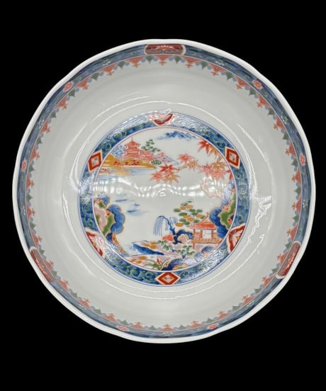 趣味のうつわ 有田焼 丸喜窯 大鉢 色絵 鉢 取り皿 飾り皿 和食器 陶器 骨董品 アンティーク