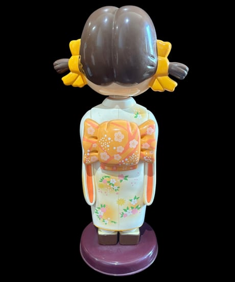 【レア品】ペコちゃん 不二家 首振り人形 着物 インテリア コレクション 置物 オブジェ 非売品 骨董品 アンティーク