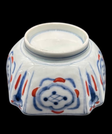 【3客セット】 古伊万里 錦手 隅切五角皿 金彩 色絵 小鉢 五角鉢 向付 和食器 陶器 骨董品 アンティーク