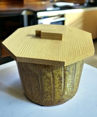 八角 蓋付き茶碗 茶筒 容器 陶器 和食器 骨董品