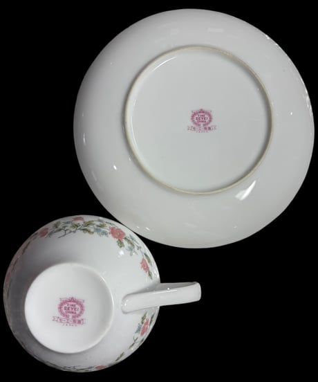 【5客揃】FINE SEYEI CHINA カップ&ソーサー 花柄 セーエー陶器 マグカップ 紅茶 コーヒー カップ 茶器 昭和 レトロ アンティーク