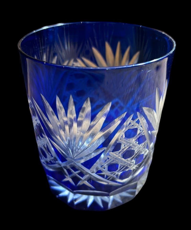 1客限定!!】切子グラス 青 冠水瓶 ブルー タンブラー コップ グラス