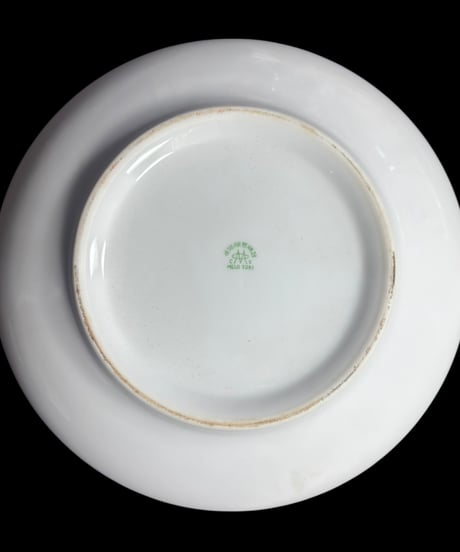明治硬質磁器 MEIJI TOKI オーロラ 草花文 丸皿 大皿 取り皿 飾り皿 和食器 昭和 レトロ 陶器 骨董品 アンティーク