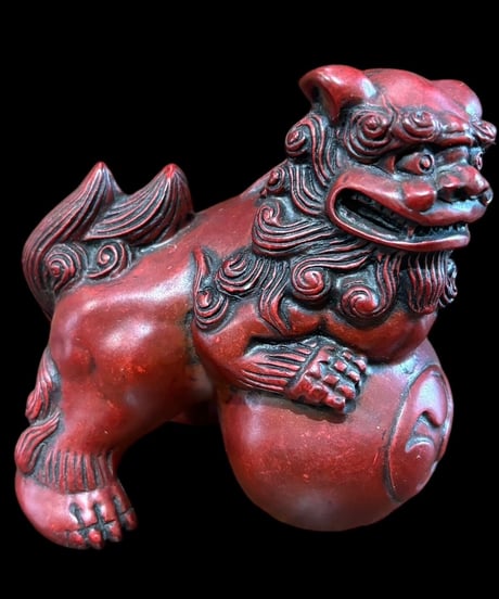 獅子 置物 中国 シーサー 縁起物 守神 魔除け 厄除け 飾り 陶器 工芸品 インテリア 骨董品 アンティーク