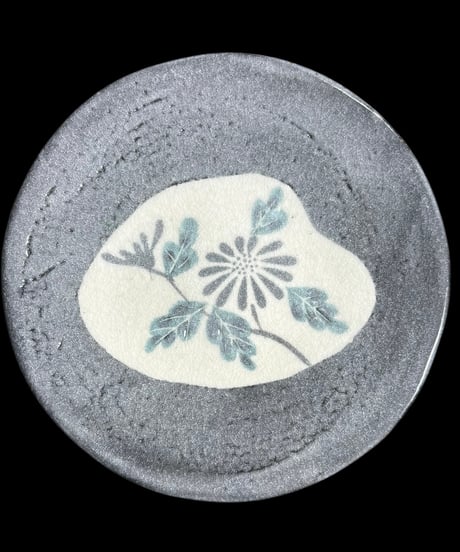 【2客セット】絵皿 丸皿 [花柄] 時代物 小皿 取り皿 盛り皿 飾り皿 レトロ 和食器 骨董品 アンティーク
