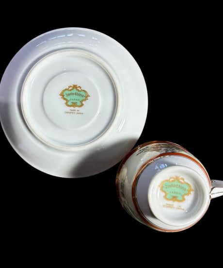 【6客揃】Jyoto China カップ&ソーサー 花柄 日本 マグカップ 紅茶 コーヒー カップ 器 昭和 レトロ 骨董品 アンティーク