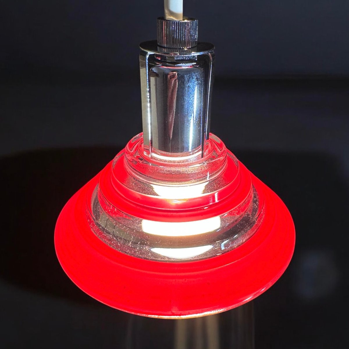 クリスタルガラス ペンダントライト [レッド] 照明 ペンダントランプ