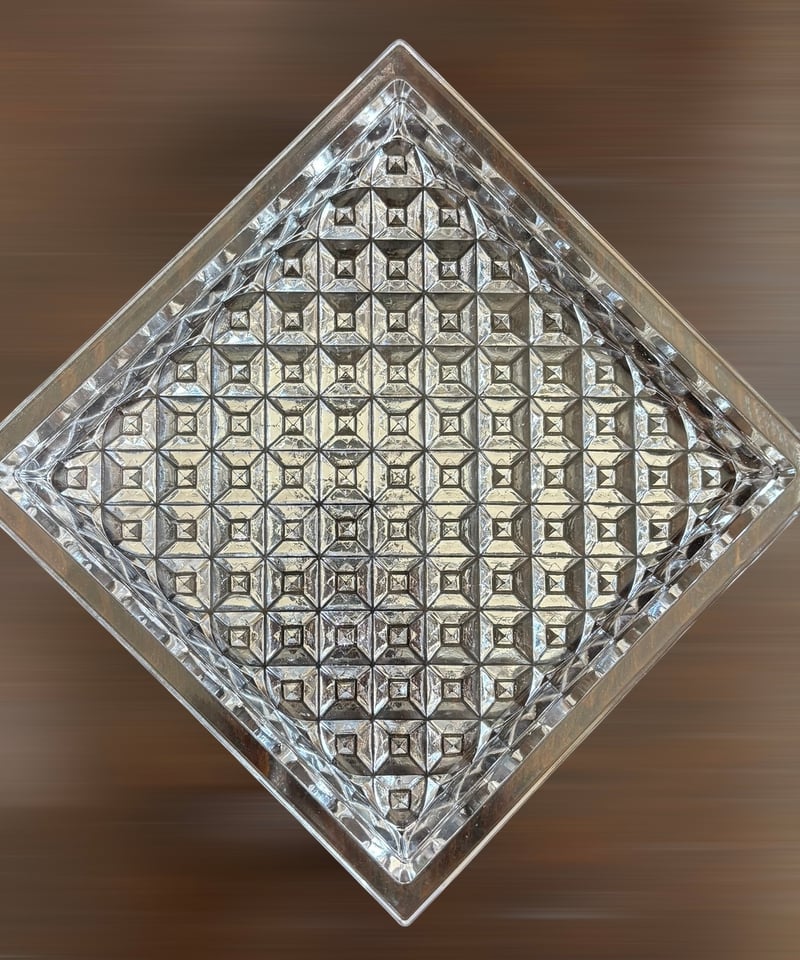 MET アンティーク風クリスタルガラス皿 ノリタケ クリスタル ガラス 皿 プレート 4枚セット 昭和 レトロ