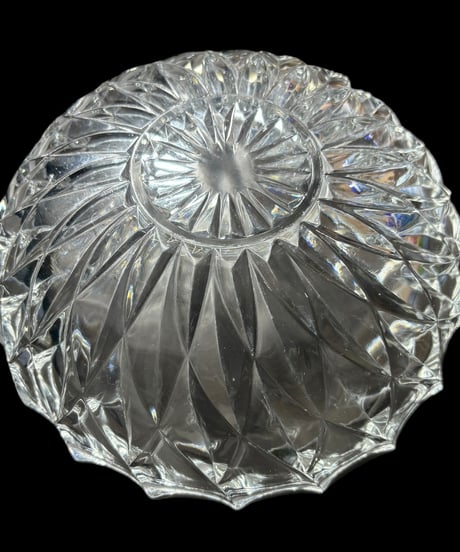 切子 ガラスボウル ガラス鉢 カットガラス 鉢 盛り鉢 硝子 古美術 骨董品 アンティーク