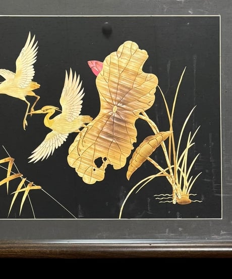 中国現地買入 鷲 切り絵 貼り絵 中国 草花 風景 額 版画 アート イラスト 美術品 中国雑貨 コレクション 骨董品 アンティーク