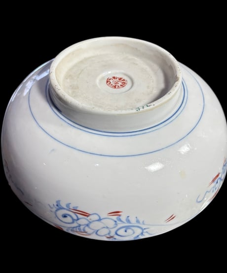 古伊万里 金彩 大鉢 紅葉 牡丹 裏印 染付 盛り鉢 色絵 鉢 取り皿 飾り皿 和食器 陶器 骨董品 アンティーク