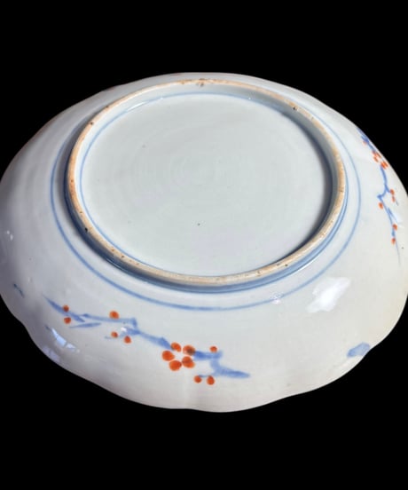 【3客セット】 古伊万里 染付 金彩 山水風景図 色絵 丸皿 取り皿 飾り皿 和食器 明治 伊万里 陶器 骨董品 アンティーク