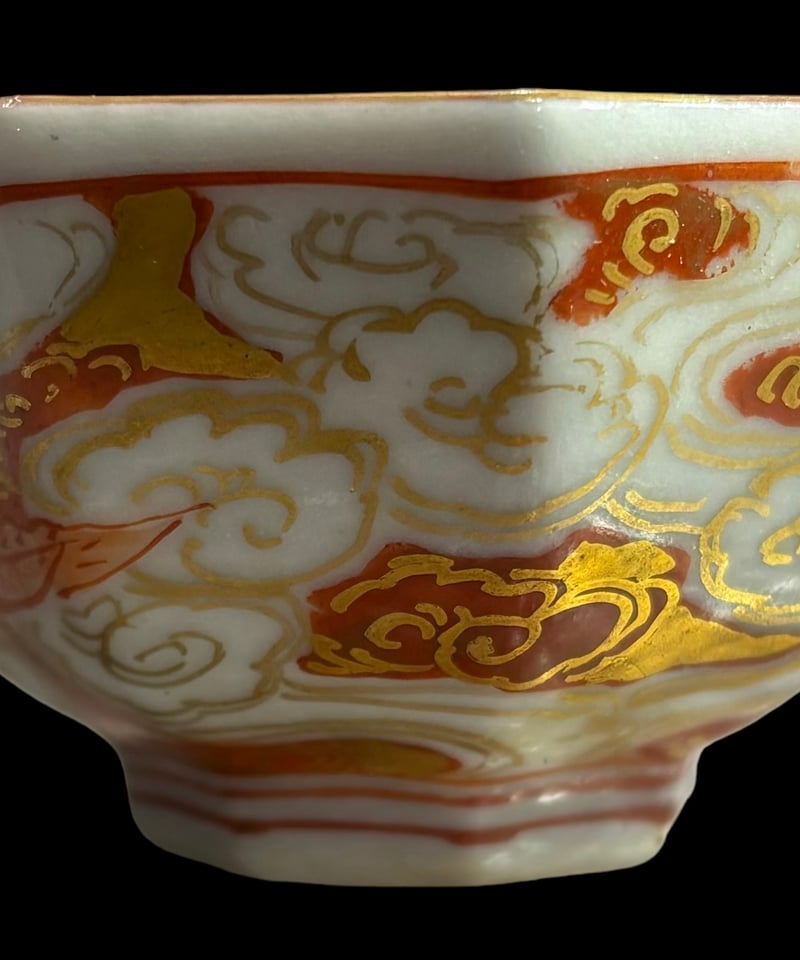 九谷焼 赤絵 雲龍 盃 ぐい吞 酒器 八角 湯呑 お猪口 陶器 骨董品 九谷焼 赤絵 雲龍 盃 ぐい吞 酒器 八角 湯呑 お猪口 陶器 骨董品