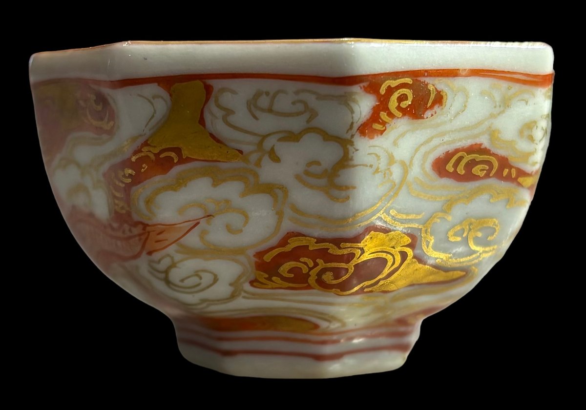 九谷焼 赤絵 雲龍 盃 ぐい吞 酒器 八角 湯呑 お猪口 陶器 骨董品 九谷焼 赤絵 雲龍 盃 ぐい吞 酒器 八角 湯呑 お猪口 陶器 骨董品