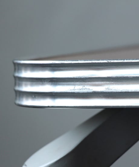 アルミニウムテーブル インテリア 家具 ALUMINUM EDGE TABLE /TEAK(SQUARE)