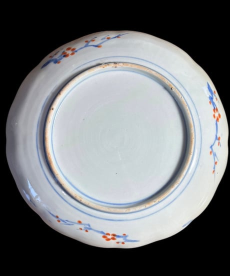 【3客セット】 古伊万里 染付 金彩 山水風景図 色絵 丸皿 取り皿 飾り皿 和食器 明治 伊万里 陶器 骨董品 アンティーク