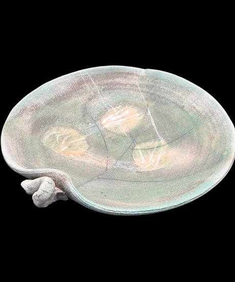 時代物 蔵出し 葉鉢 共箱 作家物 葉 取り皿 盛り皿 飾皿 陶器 骨董品 アンティーク