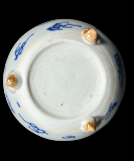 壺 龍 中国雑貨 染付 フラワーベース 花瓶 花入れ 丸壺 花器 陶器 中国 シノワズリ 古美術 骨董品 アンティーク