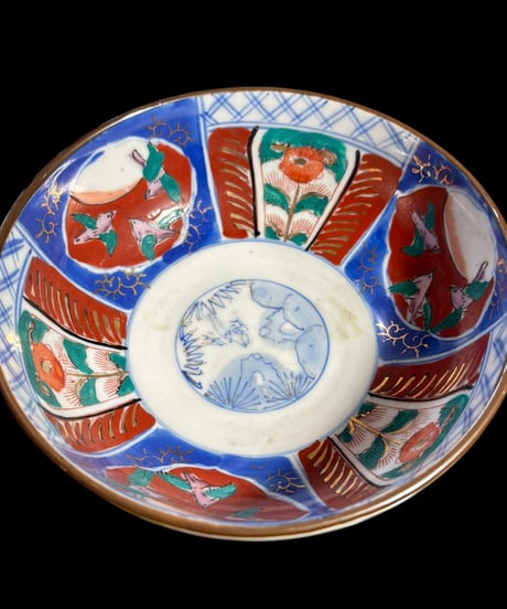 3組鉢 古伊万里 時代物 金彩 色絵 大鉢 鳥草花文図 日本製 鉢 盛り皿 飾り皿 古伊万里 古美術 和食器 骨董品 アンティーク