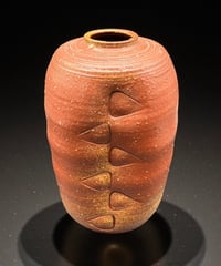 作家物 備前焼 茶壺 裏印 花瓶 壺 フラワーベース 花入れ 丸壺 一輪挿し 花器 陶器 古美術 骨董品 アンティーク