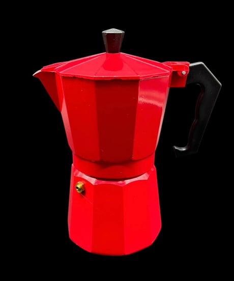 コーヒーメーカー ポット アルミ モカ エスプレッソ レッド 珈琲 昭和 レトロ 雑貨 アンティーク