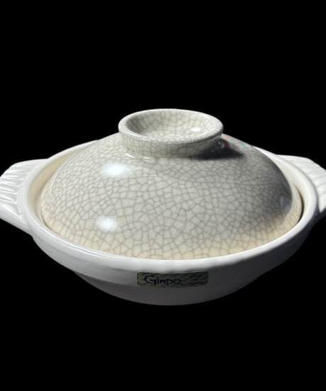 [新品未使用] 萬古焼 貫入 趣味の鍋 7号なべ 華月 大黒鍋 大黒窯 日本製 耐熱 鍋 土鍋 料亭 旅館 窯 和食器 骨董品