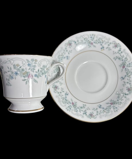【4客揃】Celebrity China GOLDEN LAVINIA カップ&ソーサー 花柄マグカップ 紅茶 コーヒー カップ 茶器 昭和 レトロ アンティーク