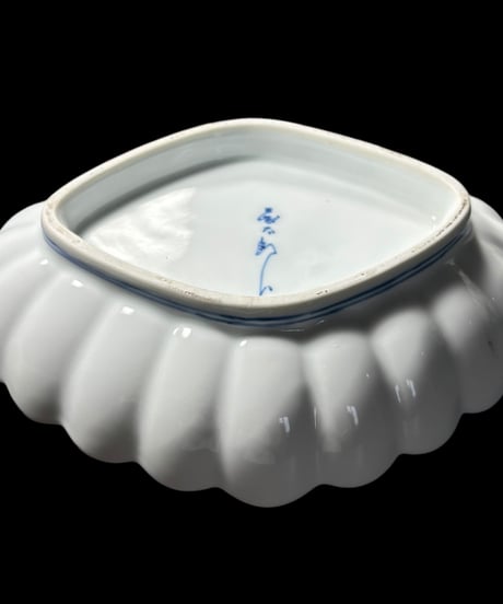 【5客セット】花形皿 [草花文絵] 小鉢 鉢 平皿 器 取り皿 飾り皿 和食器 食器 飲食店 人気 骨董品 アンティーク