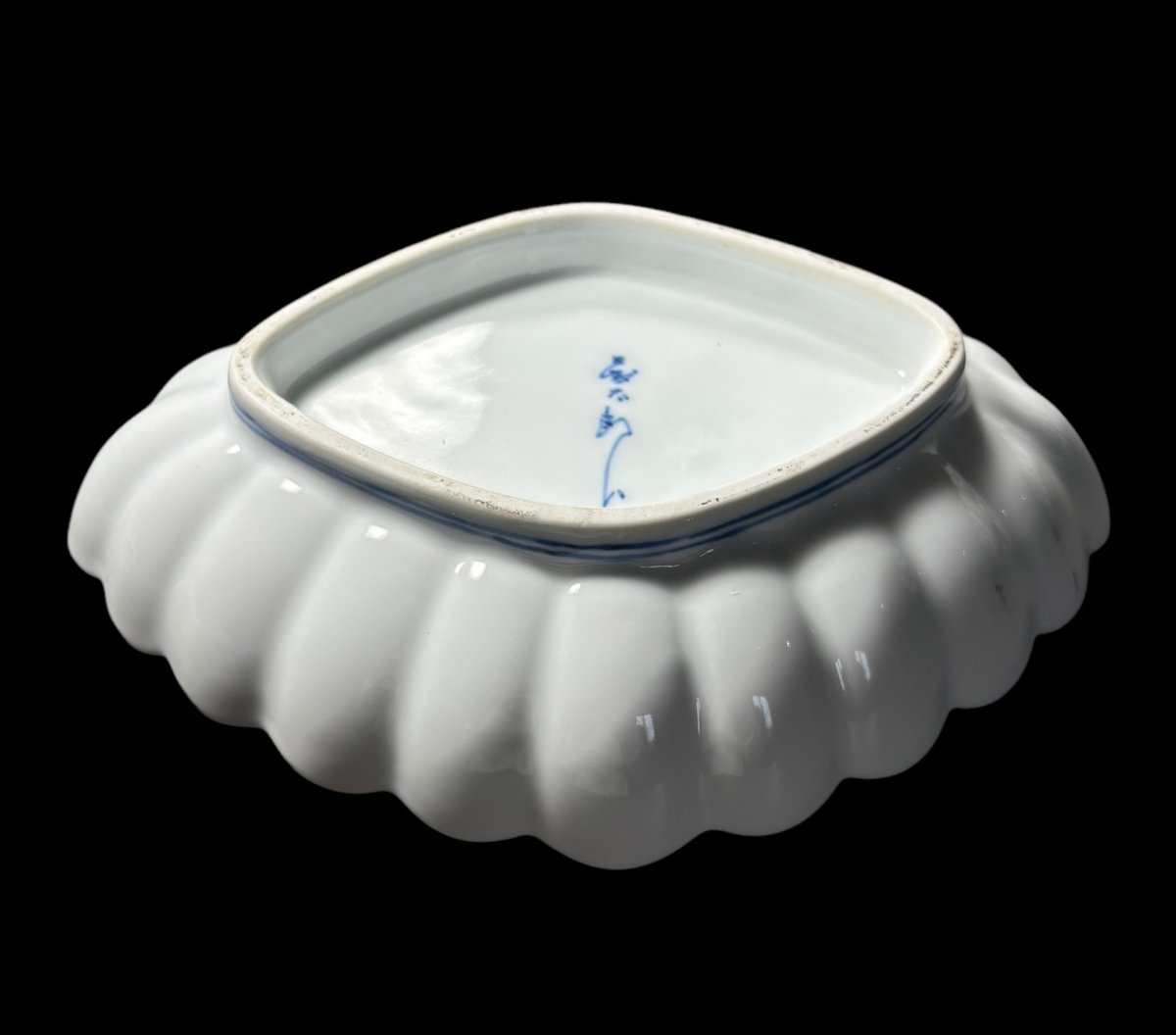 A1221-4/色絵花草文扇形小鉢5客/共箱/銘々皿/飾鉢/盛鉢/懐石道具/ fit=scale-down,w=1200