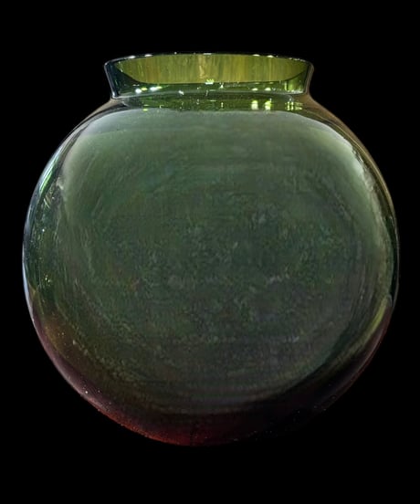 コンストフル 花瓶 グリーン ガラス フラワーベース 花器 花入れ 装飾 おしゃれ インテリア 昭和 レトロ