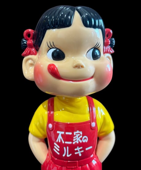 【レア品】ペコちゃん 復刻版 不二家創業100周年記念 首振り人形 インテリア コレクション 置物 オブジェ 非売品 骨董品 アンティーク