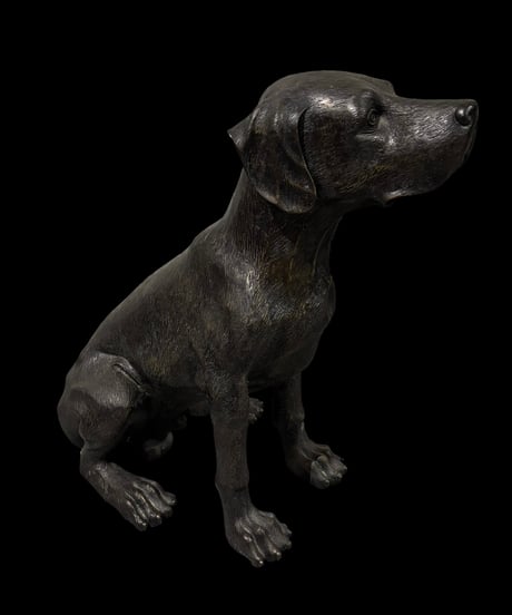 ブロンズ像 犬 オブジェ ラブラドール 可愛い 動物 ガーデニング イヌ 置物 インテリア 雑貨 アンティーク