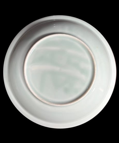 青窯 青白磁 龍 平皿 丸皿 小皿 取り皿 飾り皿 銘々皿 陶器 和食器 骨董品